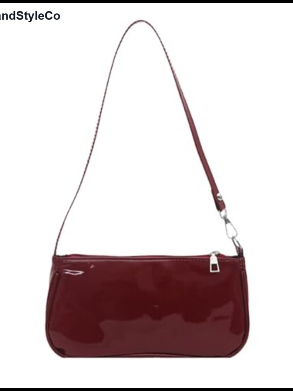 Patent Leather Evening Clutch Shiny Vegan Mini Shoulder Bag